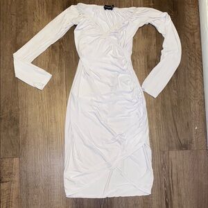 Elegant White Wrap Dress